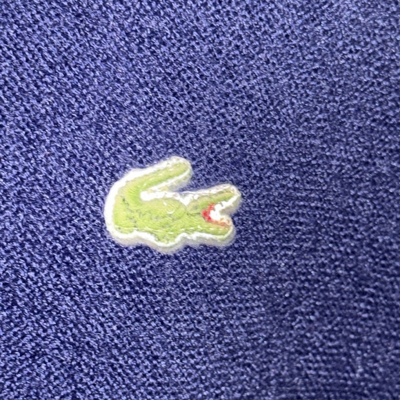 Lacoste Vintage 1970’s Navy Blue Orlon Acrylic Cardigan SZ Large - Picture 3 of 9